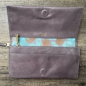HOBO grey Leather wallet
